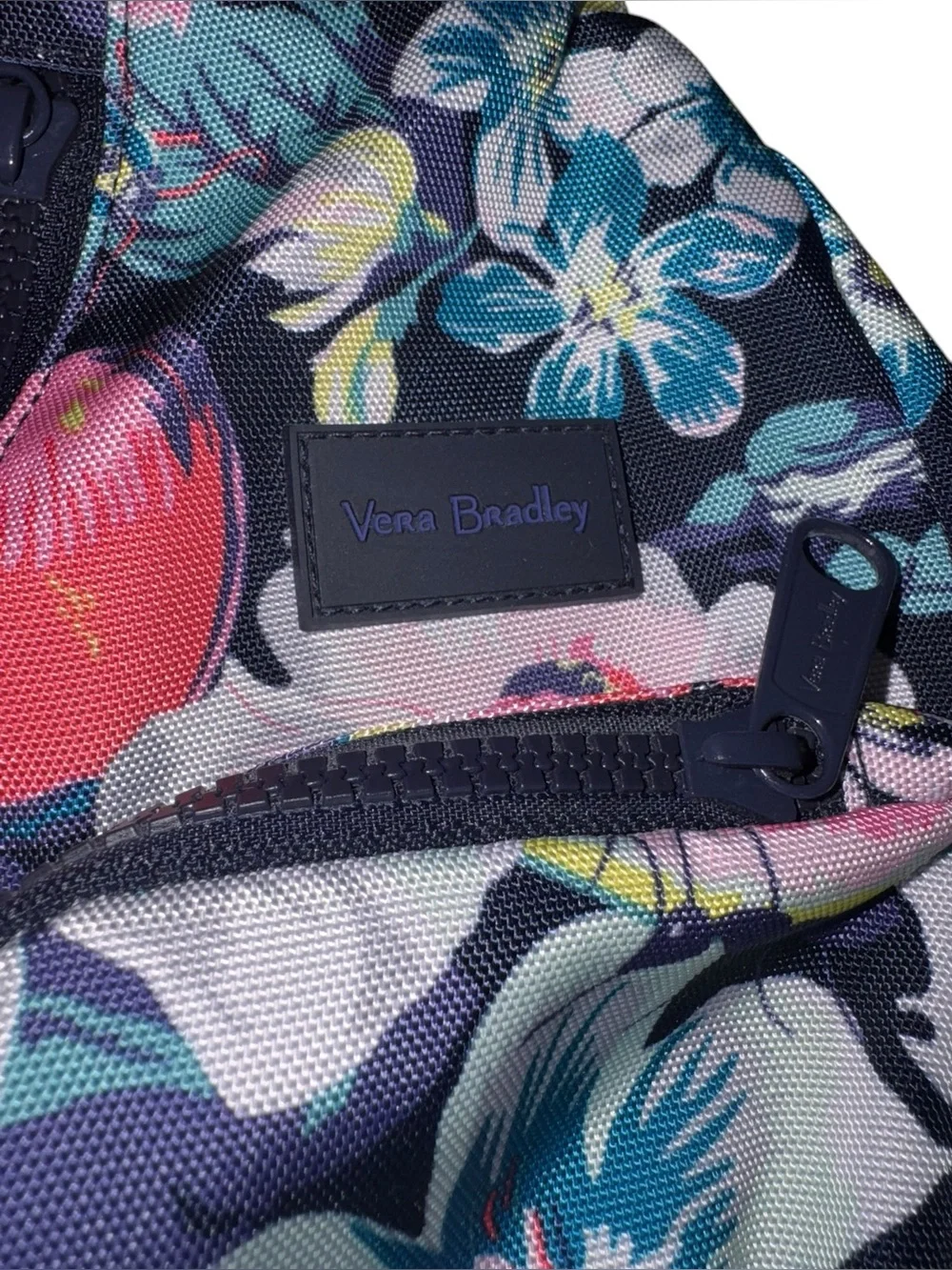 Vera Bradley Navy Floral Sling Bag - Picture 2 of 5